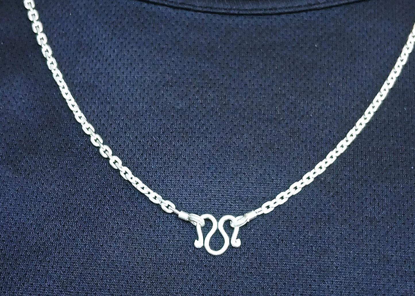 Bali Pattern Necklace 60cms Long Sterling Silver