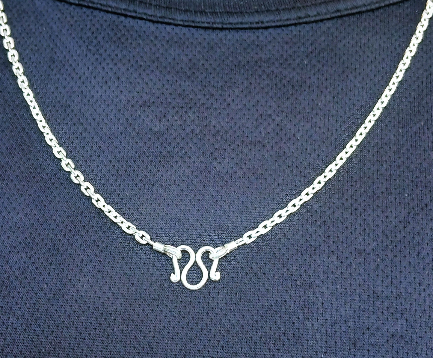 Bali Pattern Necklace 60cms Long Sterling Silver