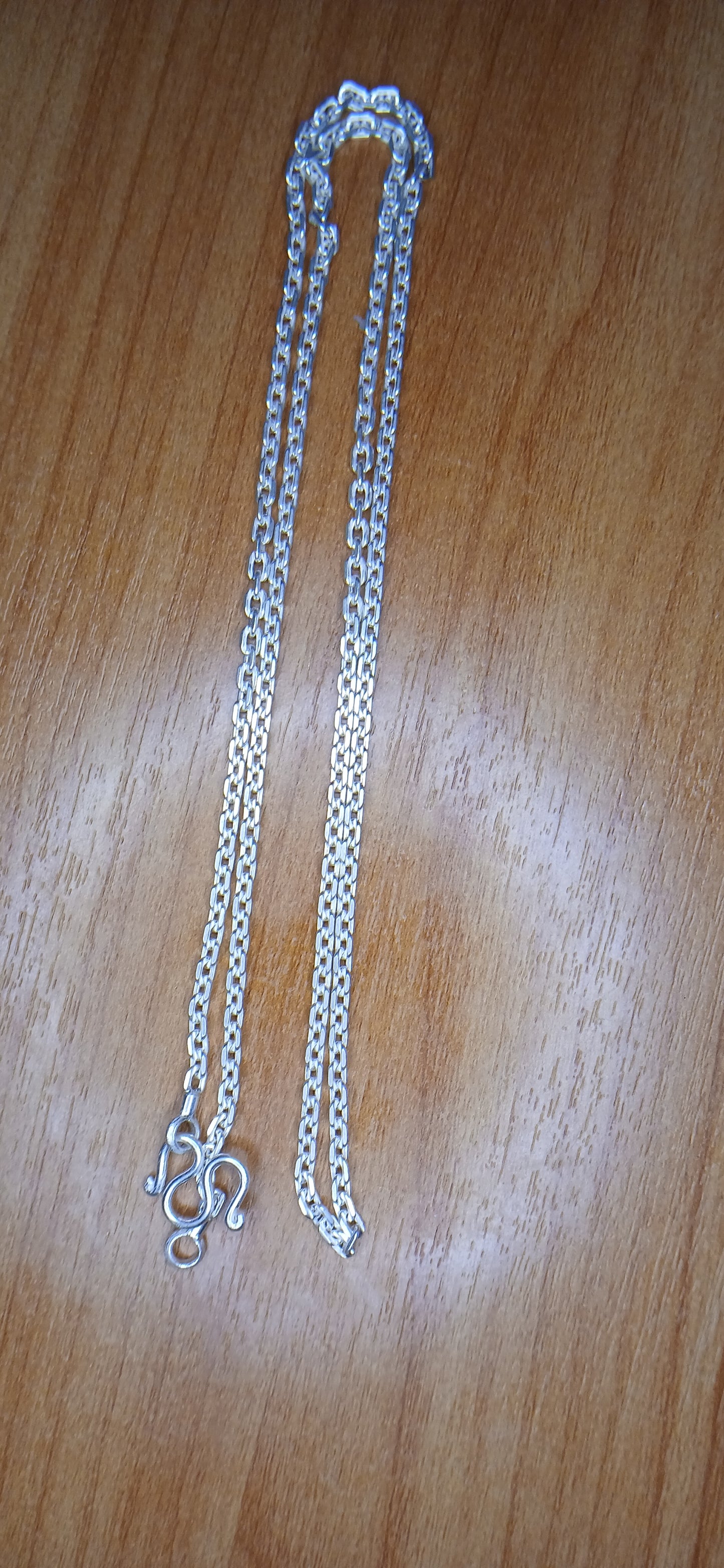 Cut Necklace 60cms Long Sterling Silver
