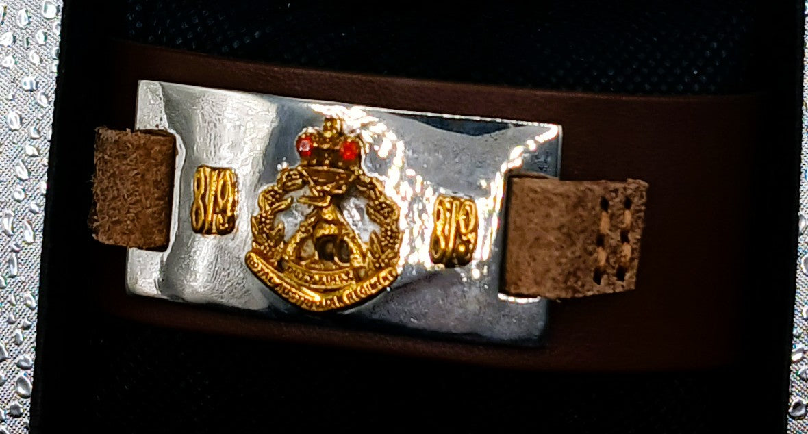 8/9 Royal Australian Army Regiment Leather Wrist Band