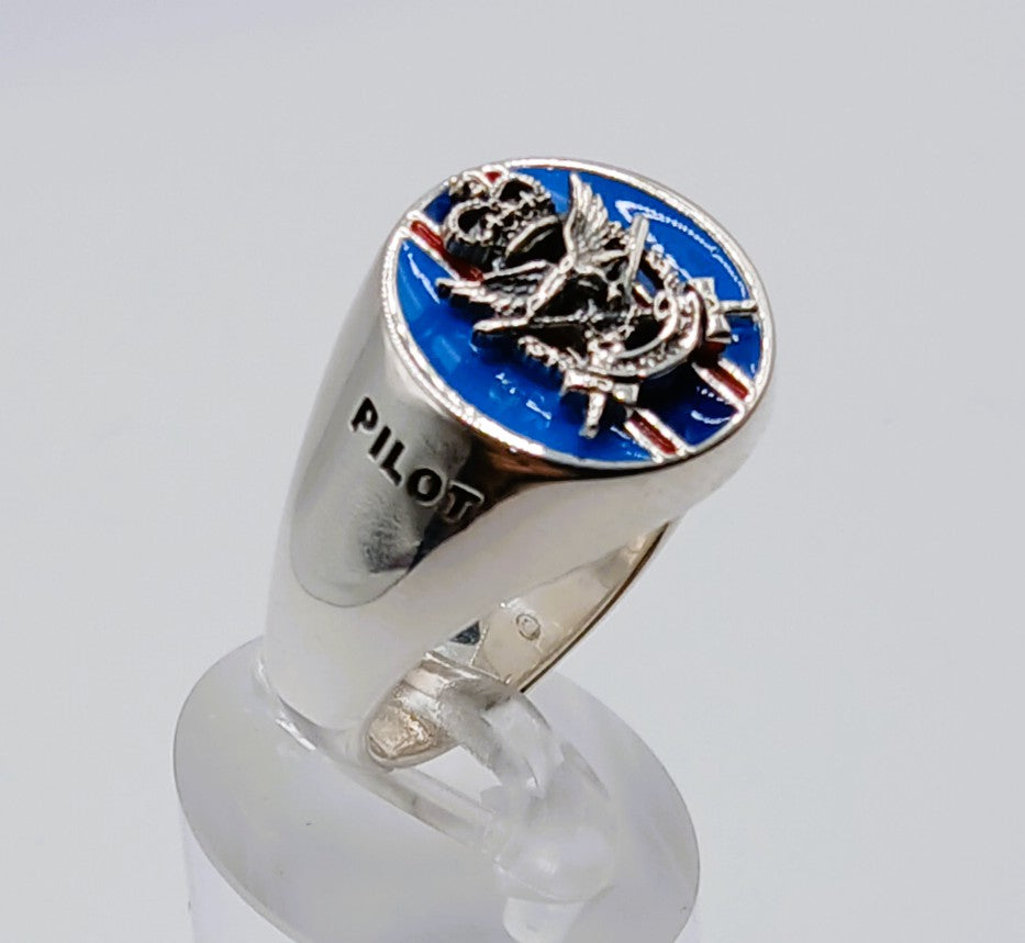 AUSTRALIAN ARMY AVIATION STERLING SILVER SIGNET RING
