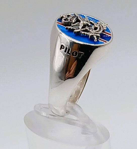 AUSTRALIAN ARMY AVIATION STERLING SILVER SIGNET RING