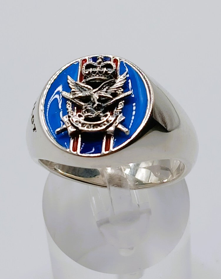AUSTRALIAN ARMY AVIATION STERLING SILVER SIGNET RING