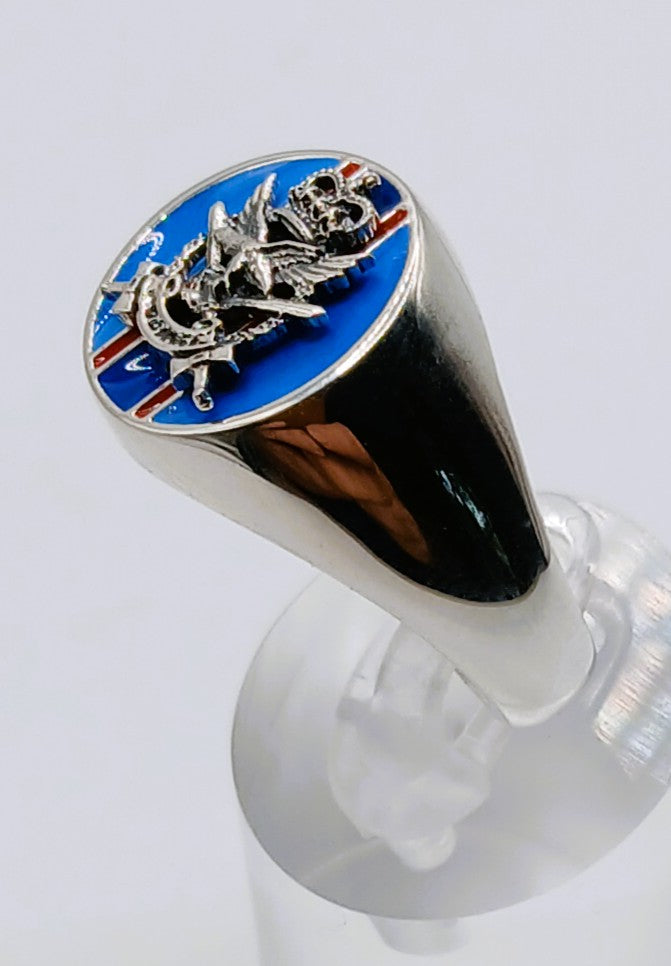 AUSTRALIAN ARMY AVIATION STERLING SILVER SIGNET RING