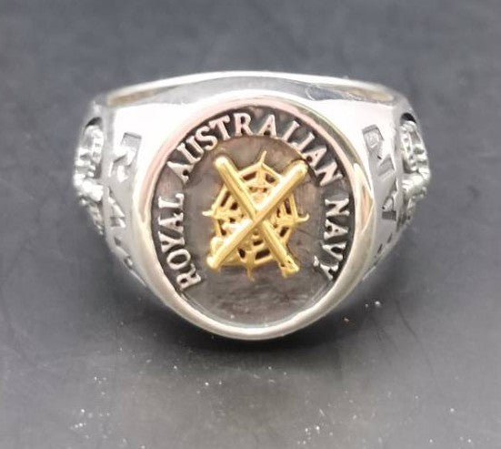 RAN Combat Systems Black Oxidized Ring
