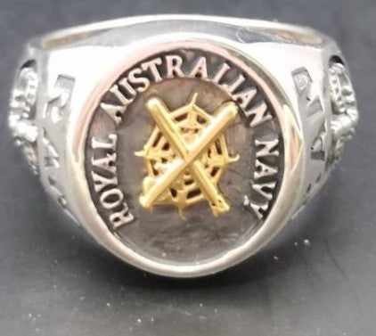 RAN Combat Systems Black Oxidized Ring