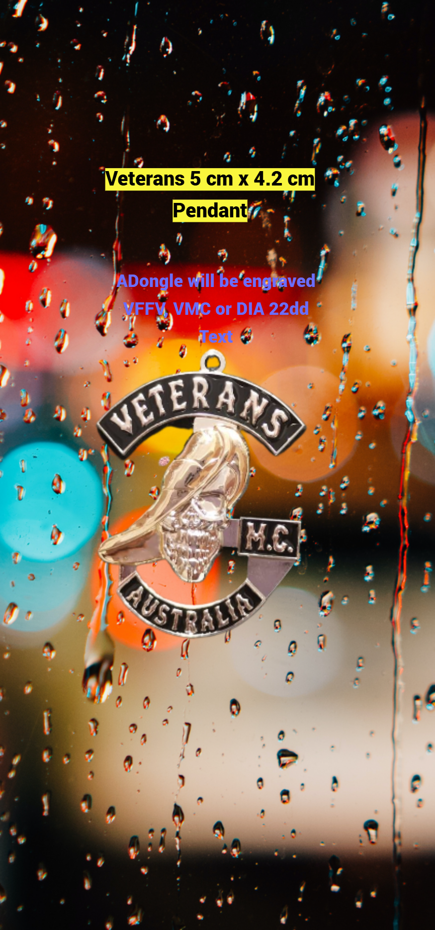 Veterans Motorcycle Club Pendant Members Only