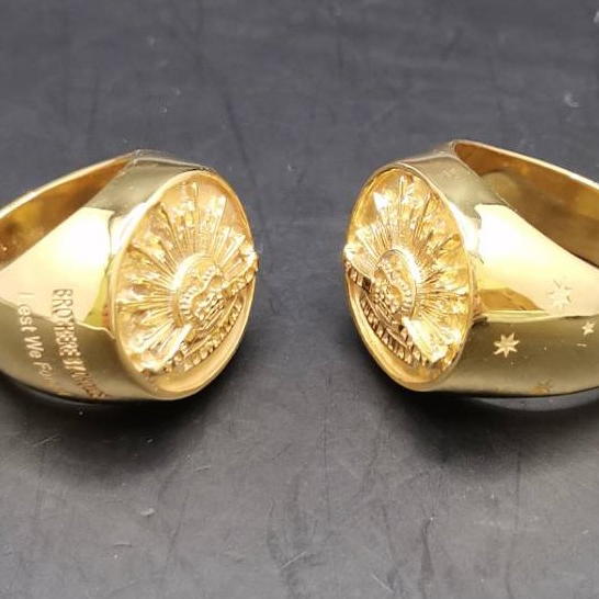 Rising Sun Sterling Solid 9 Carat Yellow Gold Ring