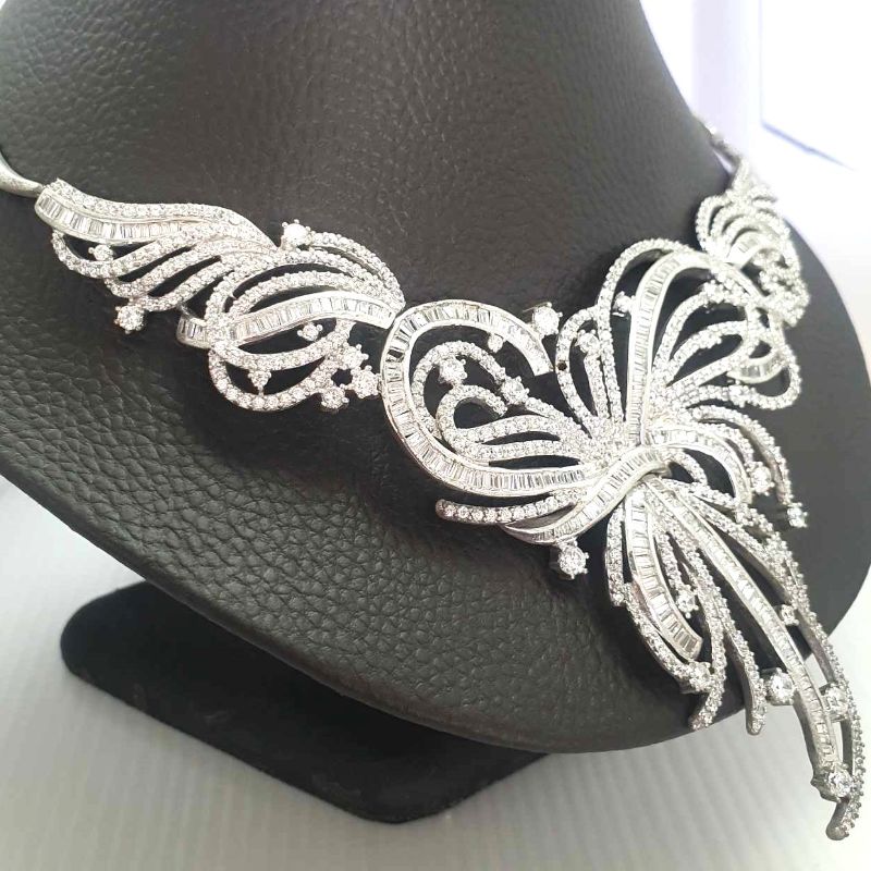 Stunning CZ Choker Style Necklace