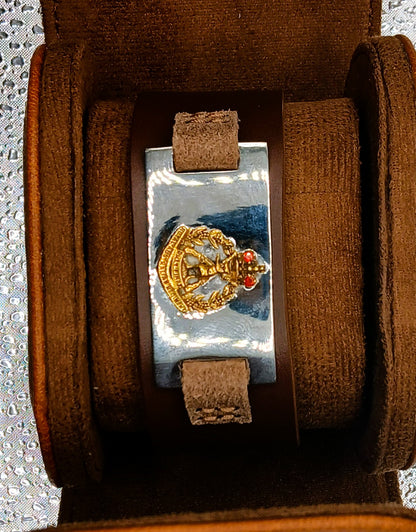 Hand Crafted Leather Wrist Band Royal Australian Army  Regiment