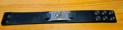 Hand Crafted Leather Wrist Band Veterans MC Club Australia