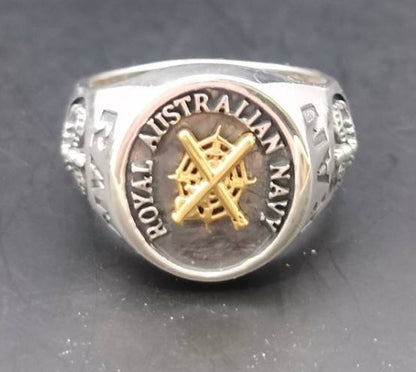 RAN Combat Systems Black Oxidized Ring